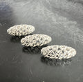 Web Olive, 925 sterling silver, woven, 10 × 4 mm | D14