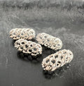 Web Olive, 925-Silber, gewebt, 9 × 4 mm | D9