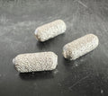 Walze, 925-Silber, diamantiert, 9,5 × 4 mm | D35