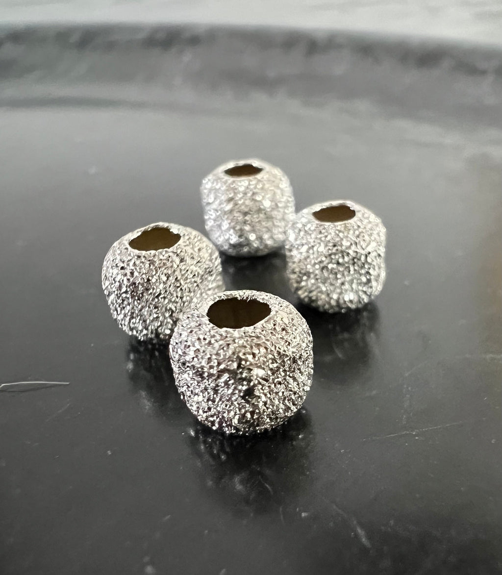Cube, 925 silver, diamond-cut, 3.5 mm & 5.8 mm