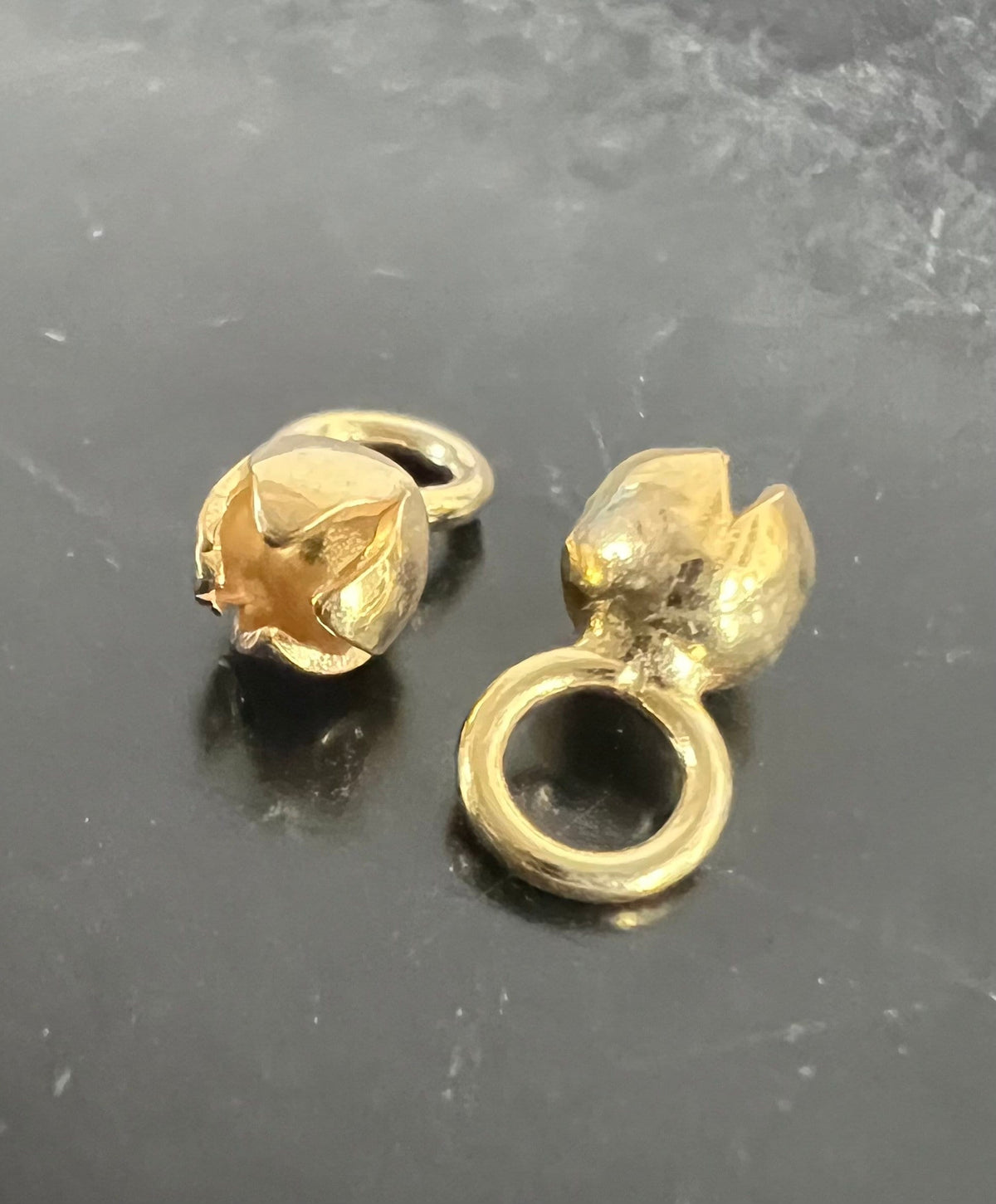 Kalotten / Sternkapseln 925-Silber & vergoldet, 4,5 mm