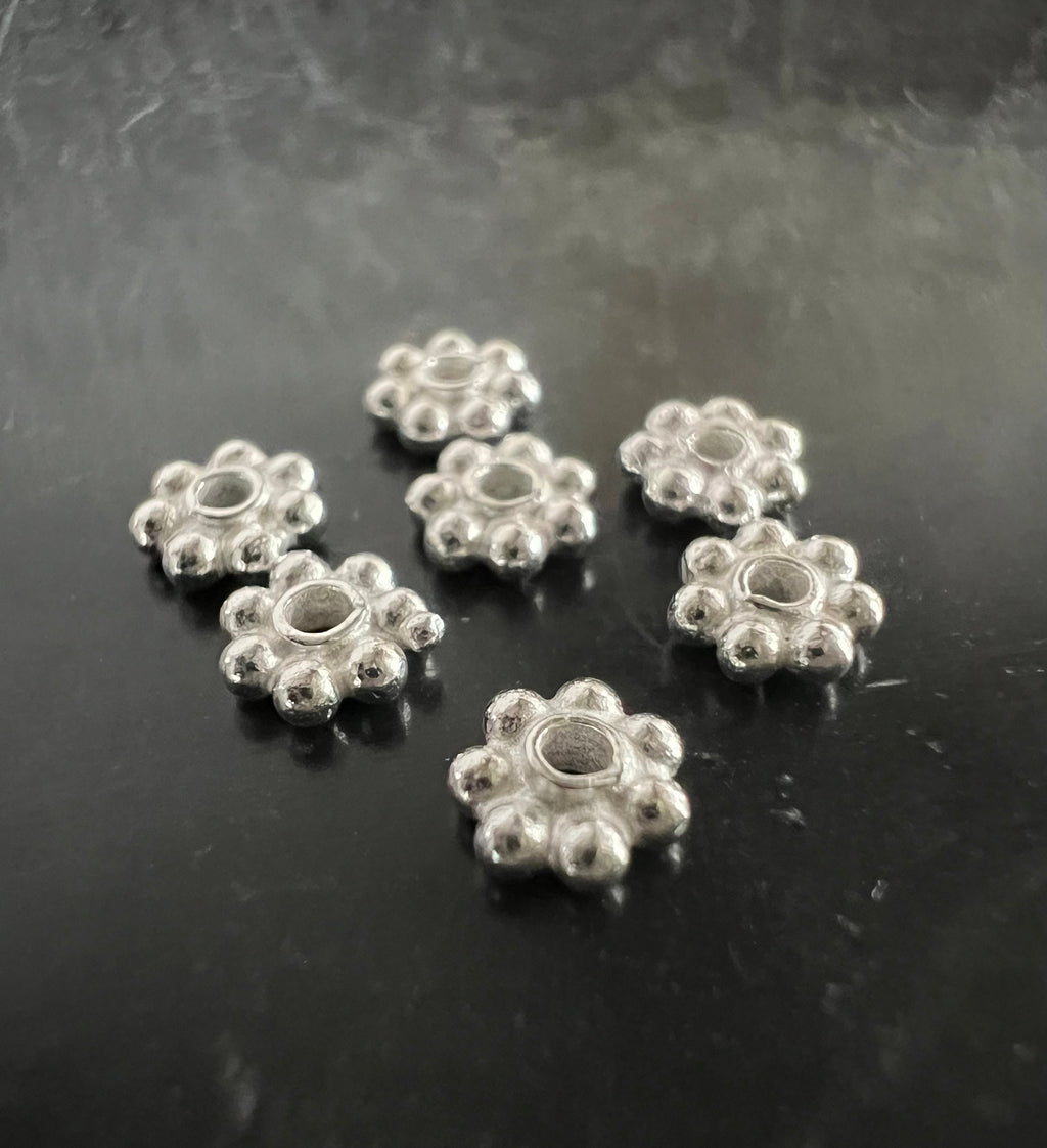 Blümchen, 925-Silber, 3 mm & 4 mm