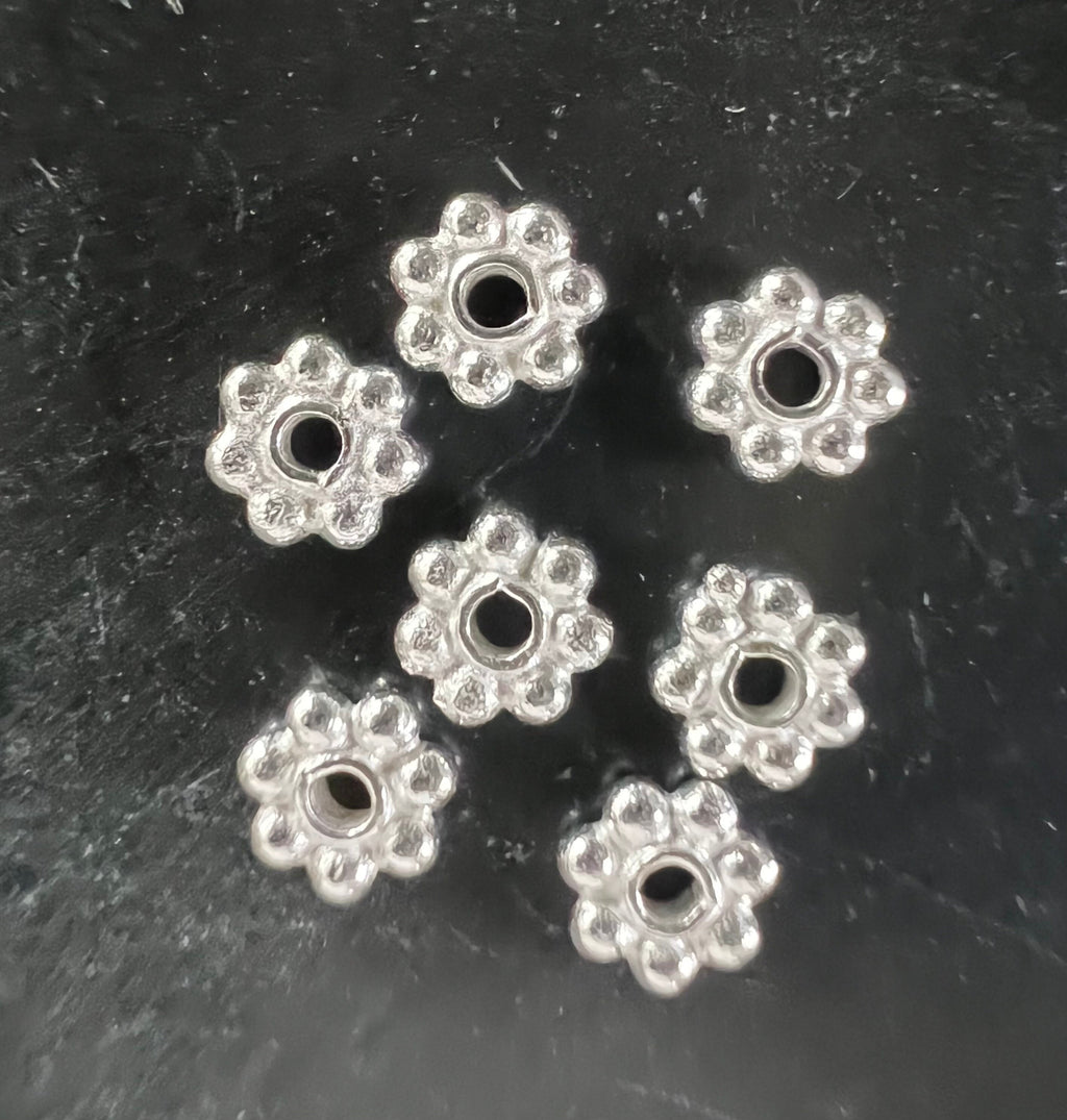 Blümchen, 925-Silber, 3 mm & 4 mm