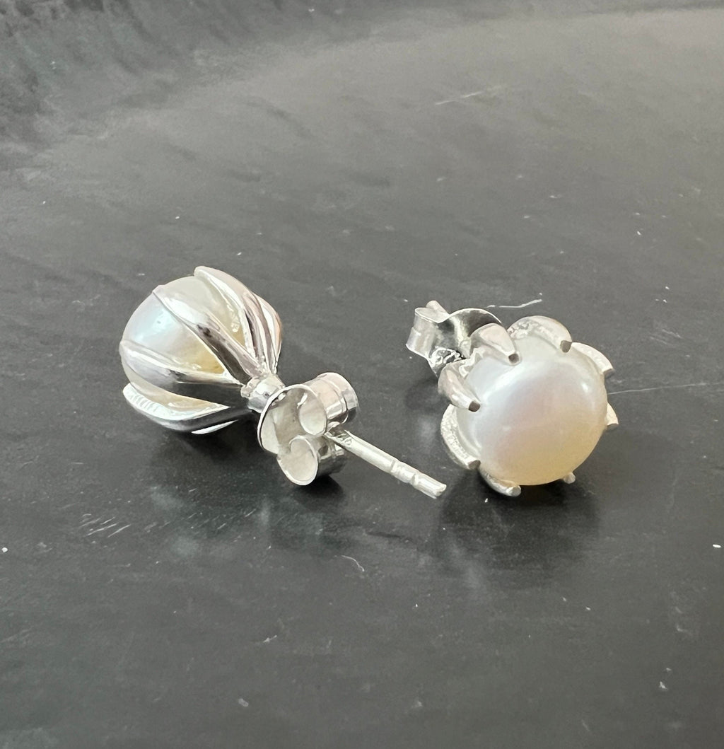 Süßwasser Perlen Ohrstecker 925-Silber, 9 mm | T4