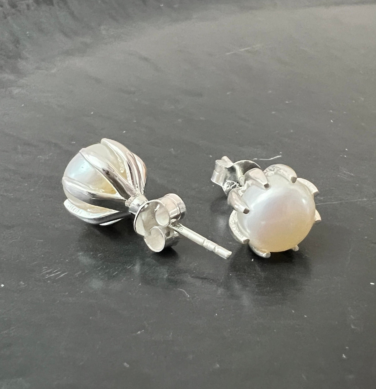 Süßwasser Perlen Ohrstecker 925-Silber, 9 mm | T4