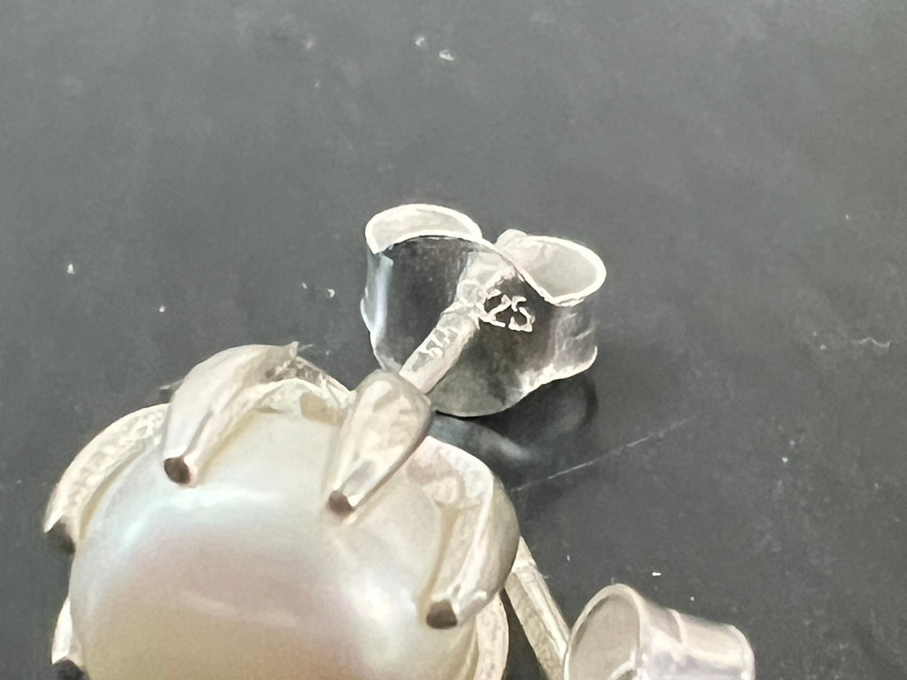 Süßwasser Perlen Ohrstecker 925-Silber, 9 mm | T4