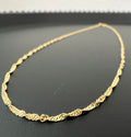 925 sterling silver gold-plated chain, very fine, 1 mm, 39.5 cm | T15