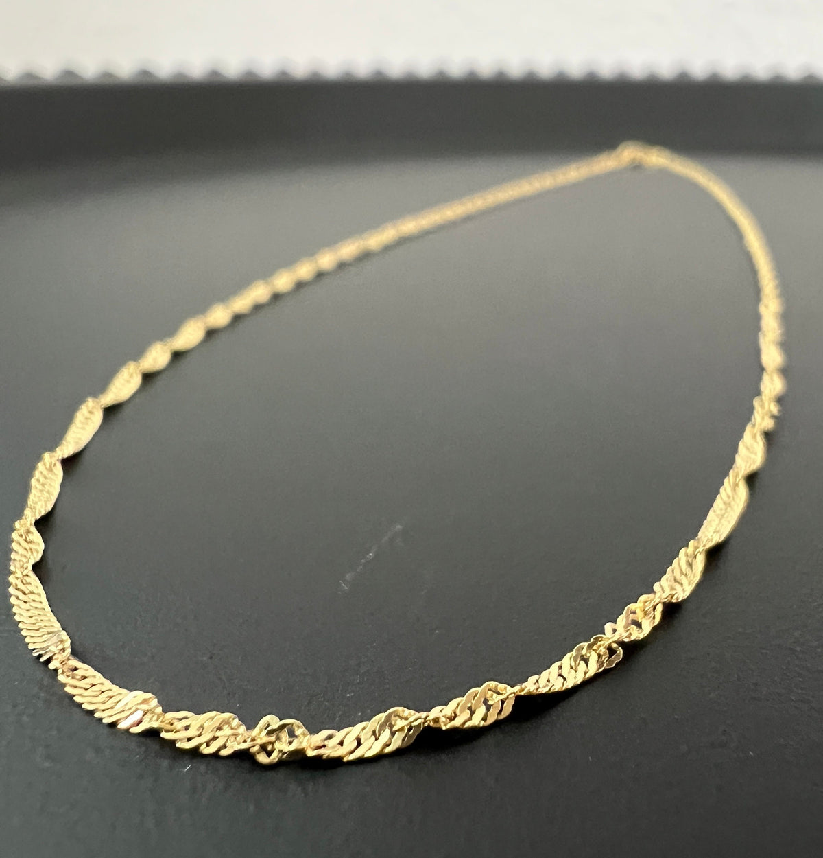 Kette 925-Silber vergoldet, sehr fein, 1 mm, 39,5 cm | T15