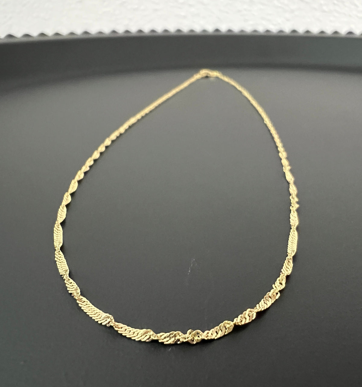 Kette 925-Silber vergoldet, sehr fein, 1 mm, 39,5 cm | T15