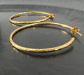 Gold-plated 925 sterling silver hoop earrings, patterned, 1.5–4.5 cm