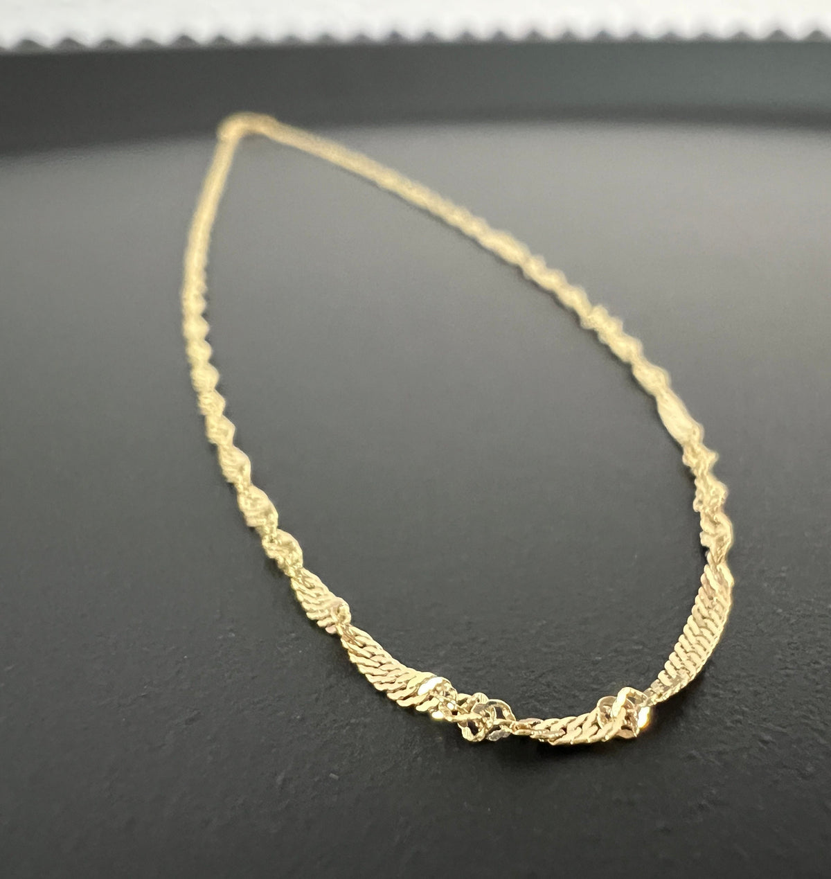 Kette 925-Silber vergoldet, sehr fein, 1 mm, 39,5 cm | T15