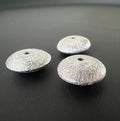 Lens, 925 silver, center-drilled, 6 mm & 12 mm