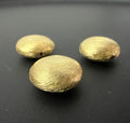 Coin / lens, gold-plated 925 sterling silver, brushed, 6 – 12 mm