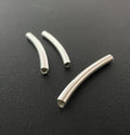 Gebogene Röhrchen, 925-Silber, 15 × 1,5 mm | C60