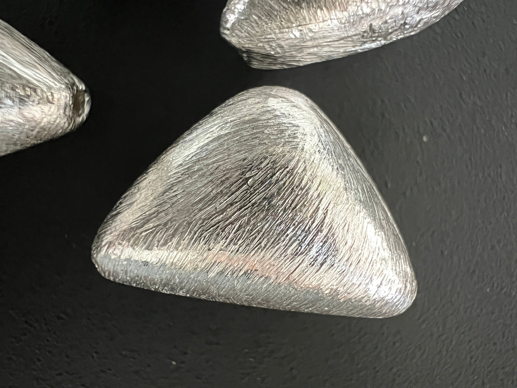 Zwischenstück Dreieck / Tasche, 925-Silber, gebürstet, 17 × 11,5 mm | C64