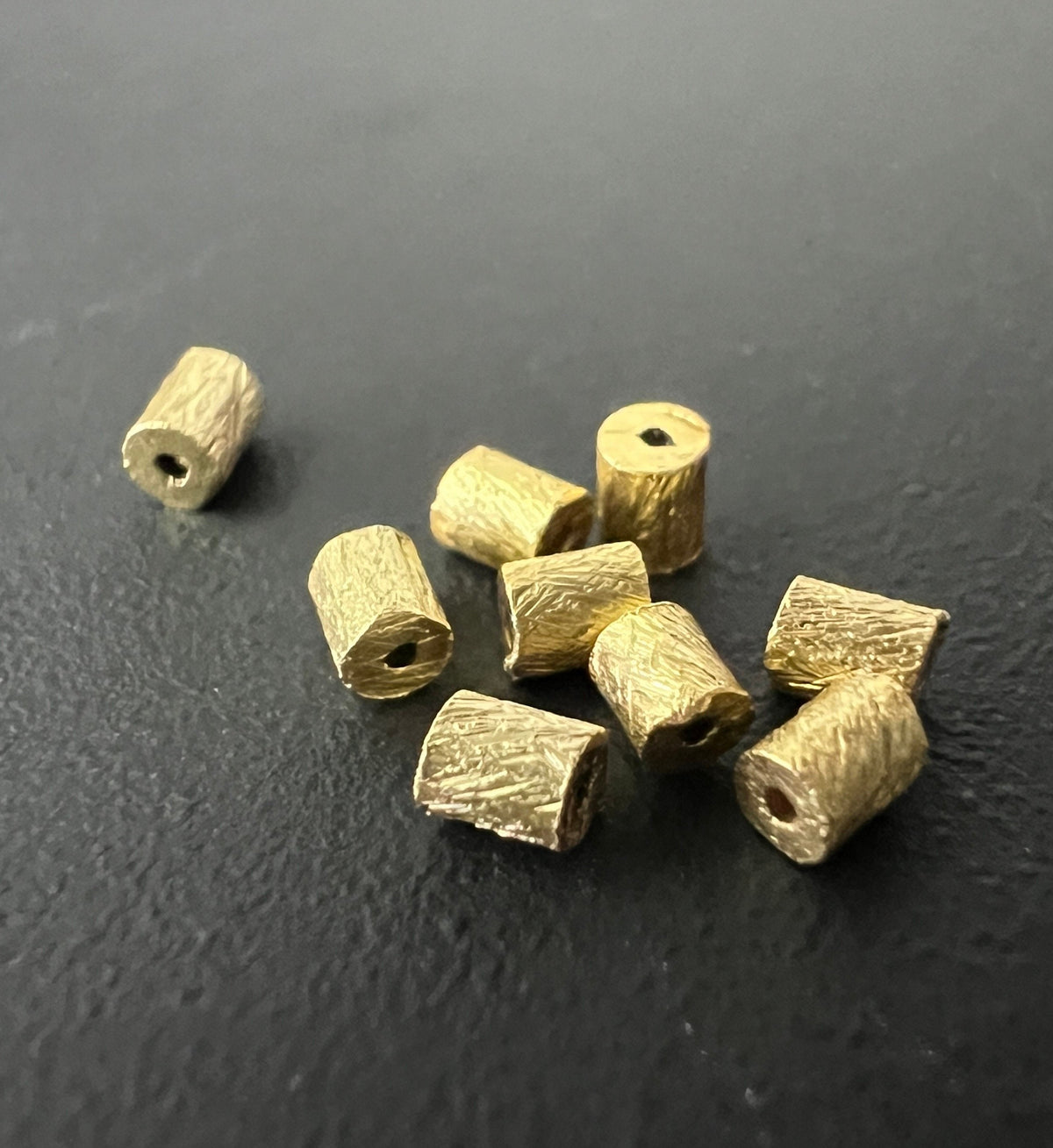 Zylinder, 925-Silber oder vergoldet, gebürstet, 2,5 × 2 mm
