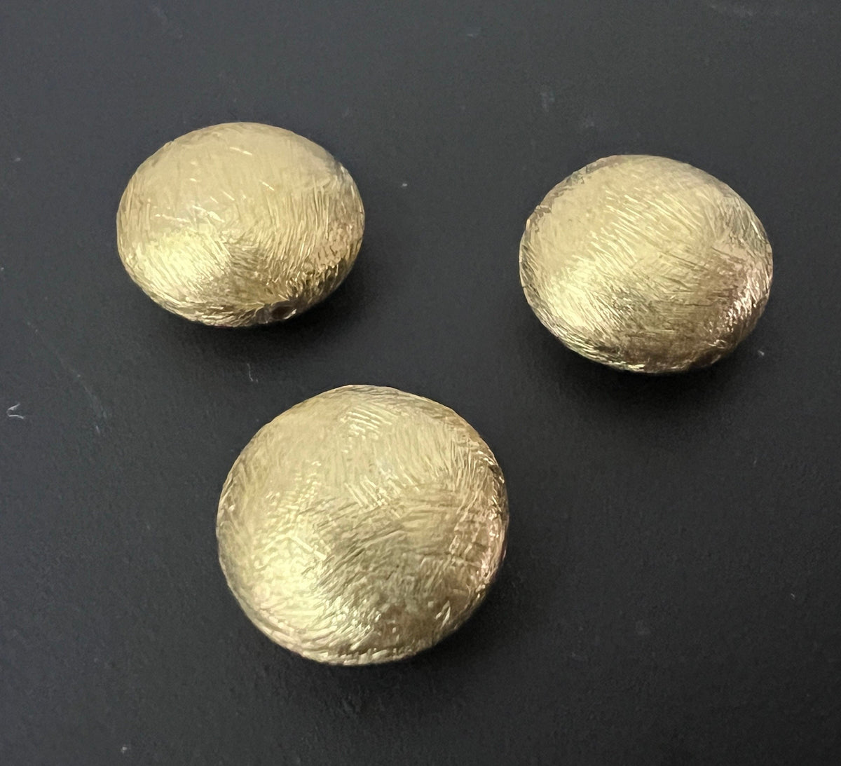 Münze / Linse, vergoldetes 925-Silber, gebürstet, 6 – 12 mm