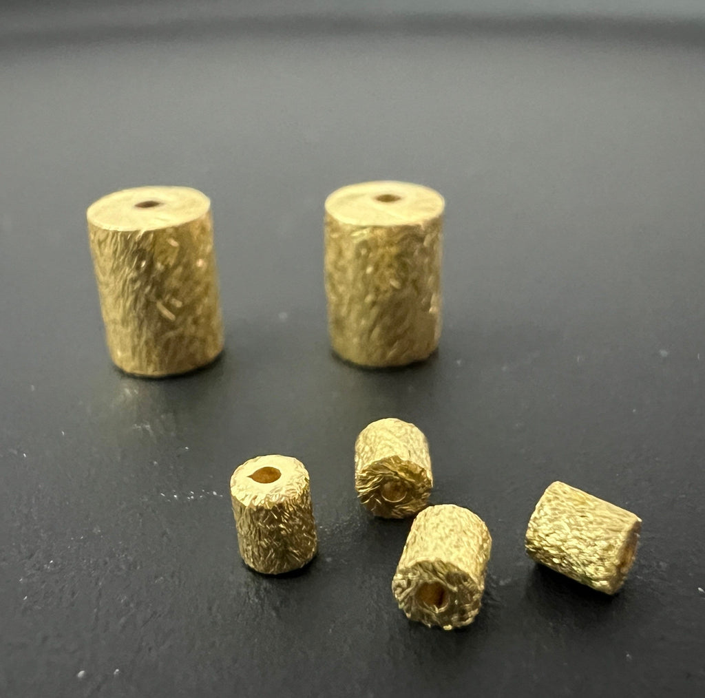 Cylinder / roller, gold-plated 925 sterling silver, 3 mm & 8 mm