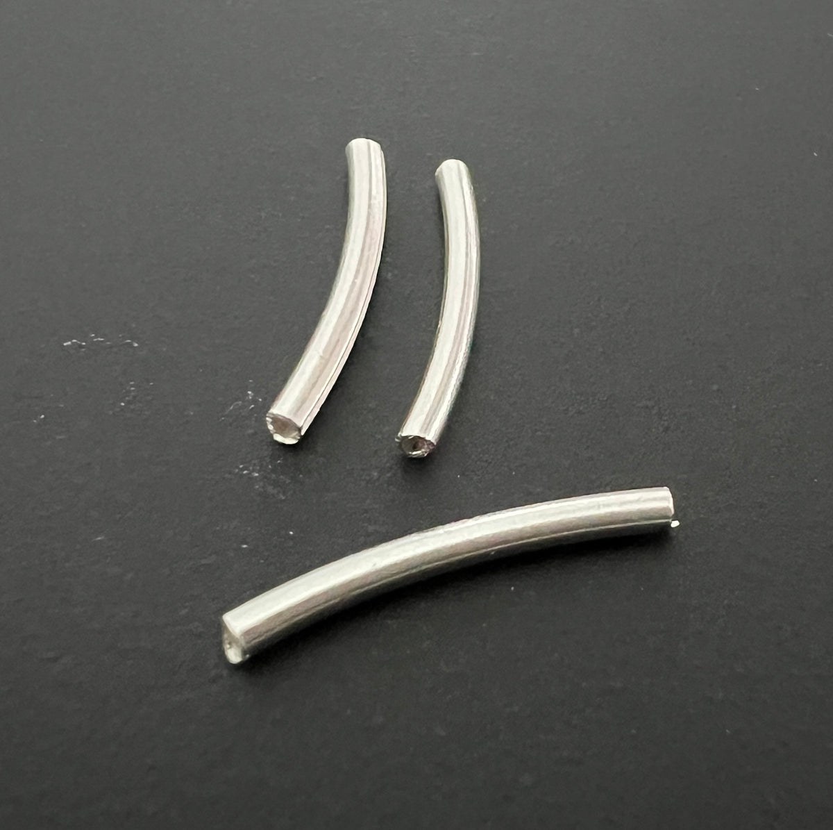 Gebogene Röhrchen, 925-Silber, 15 × 1,5 mm | C60