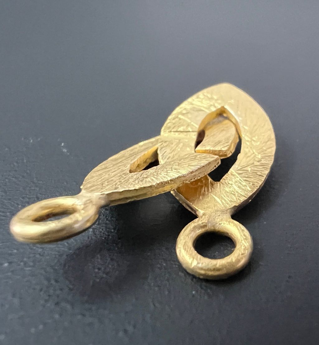 Spring ring clasp, gold-plated 925 silver, marquise-shaped, 21 × 10 mm | C5