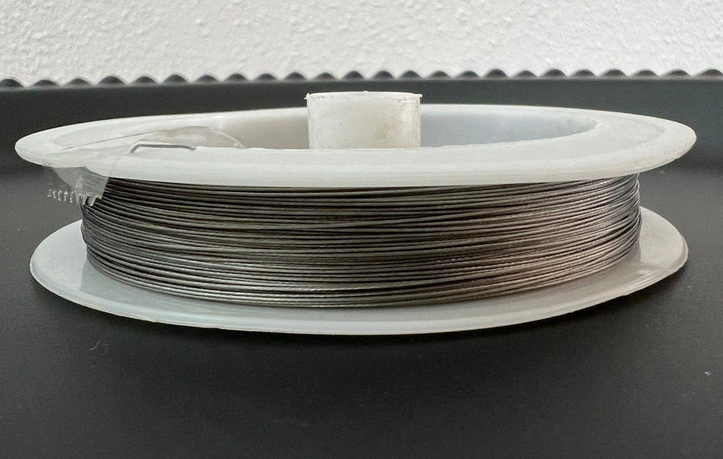 Beading wire / wire for jewelry making, various gauges, silver-colored, 7-strand, coated