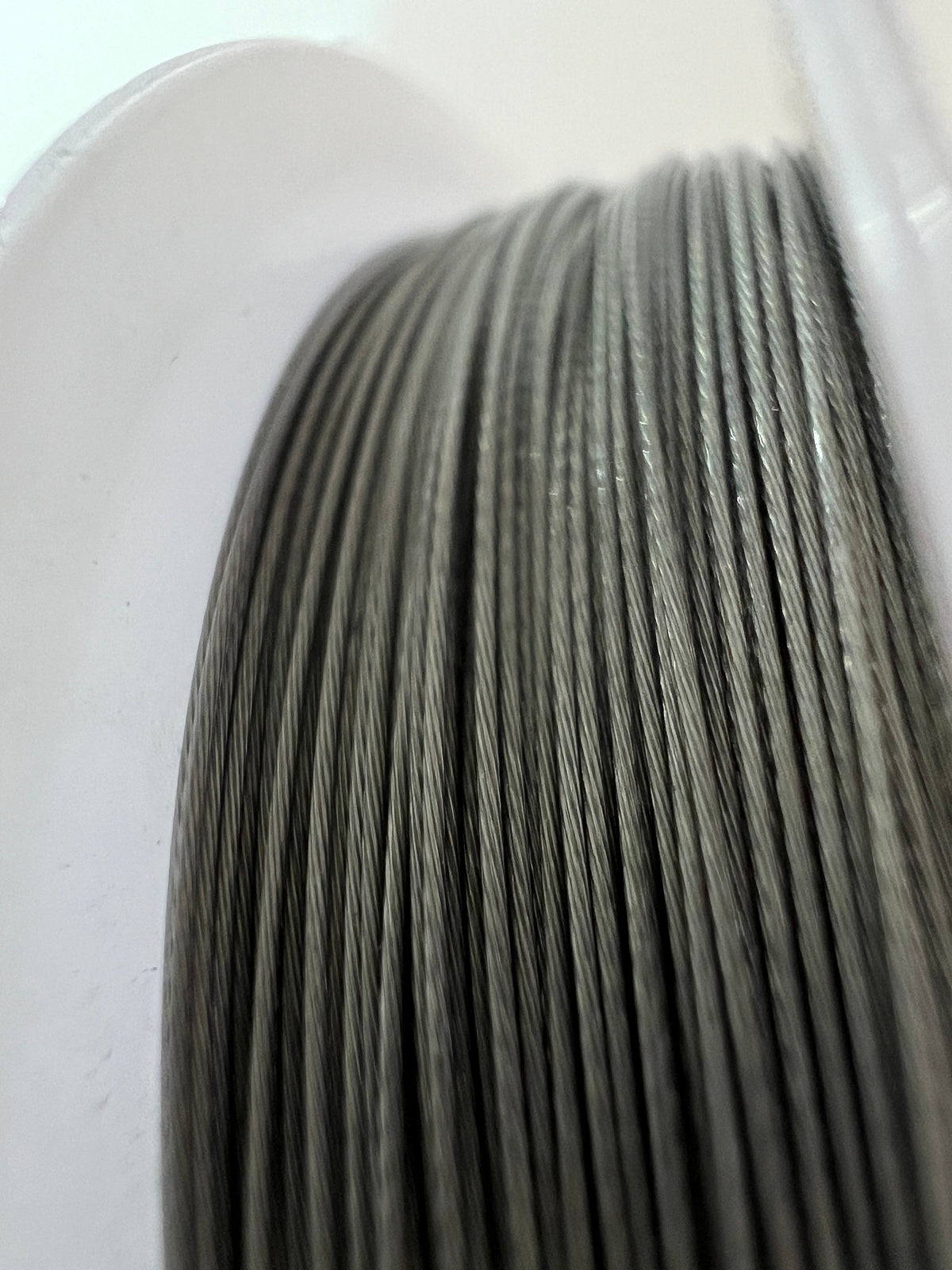 Beading wire / wire for jewelry making, various gauges, silver-colored, 7-strand, coated