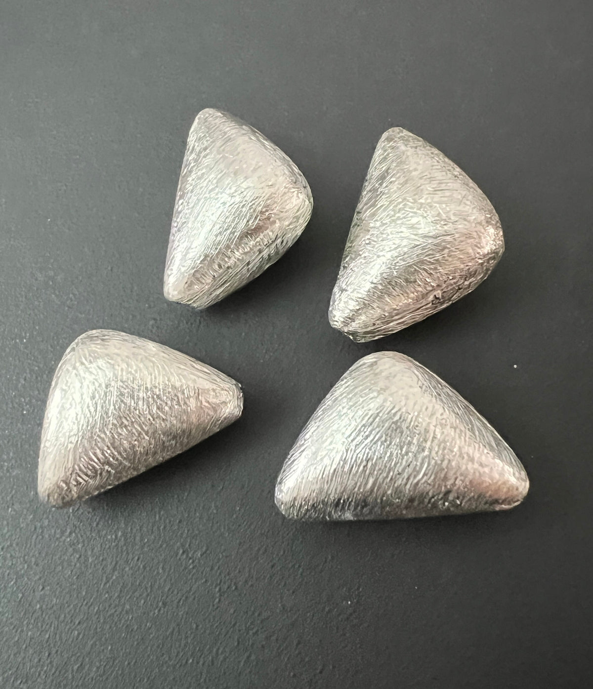 Zwischenstück Dreieck / Tasche, 925-Silber, gebürstet, 17 × 11,5 mm | C64