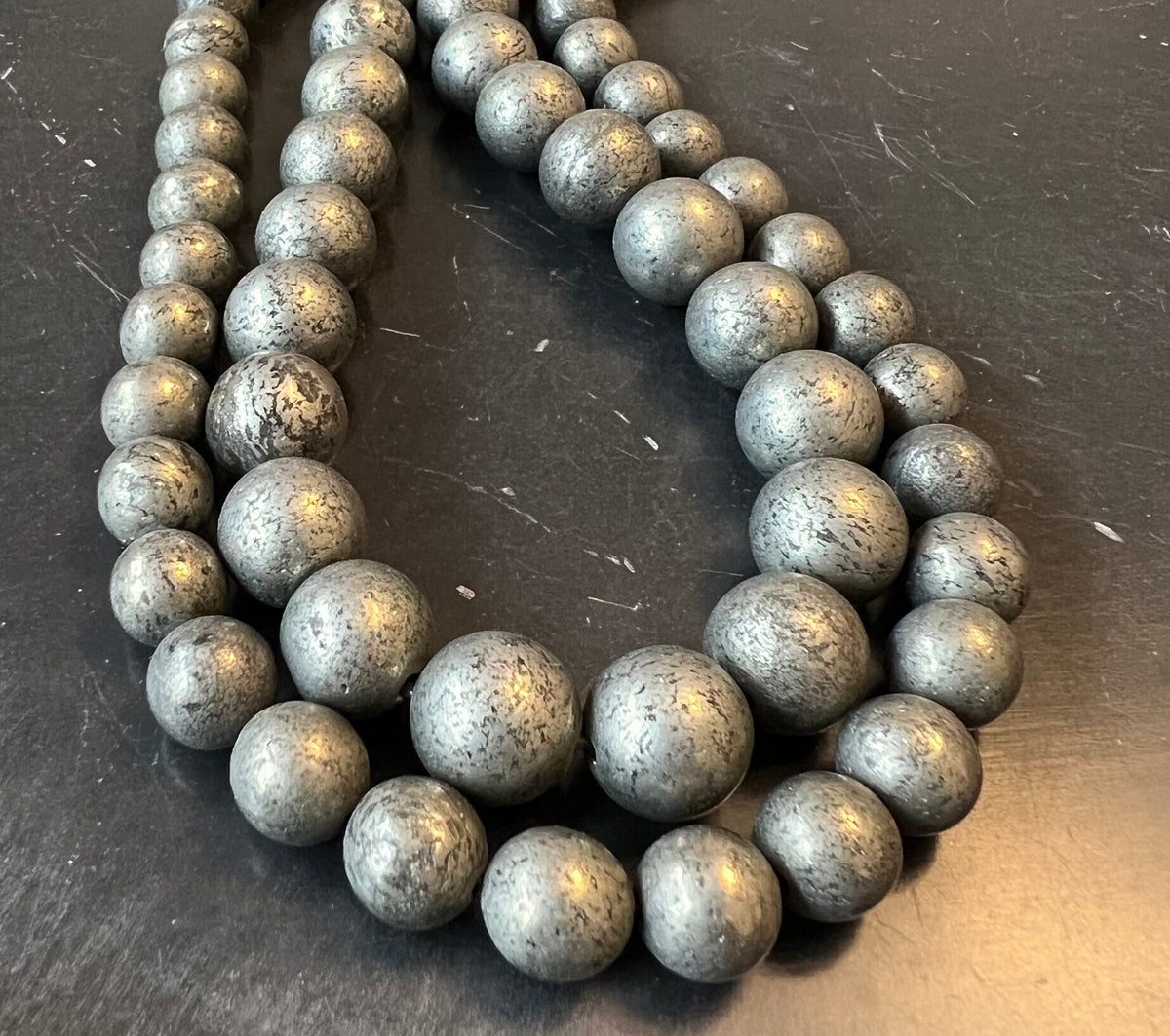 Pyrit Kugeln Strang, 8 mm & 10 mm
