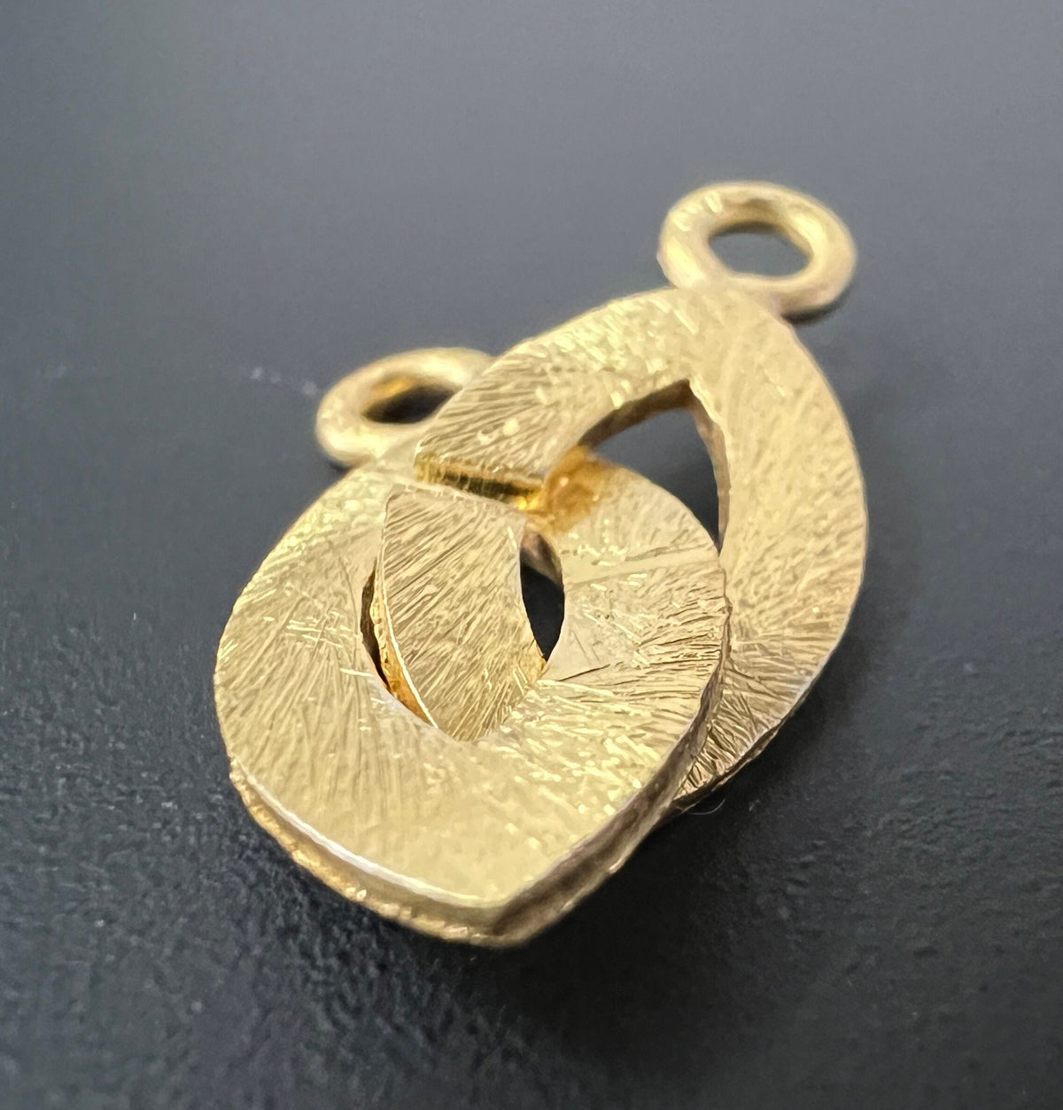 Ring-Ring Verschluss vergoldetes 925-Silber, navettenförmig, 21 × 10 mm | C5