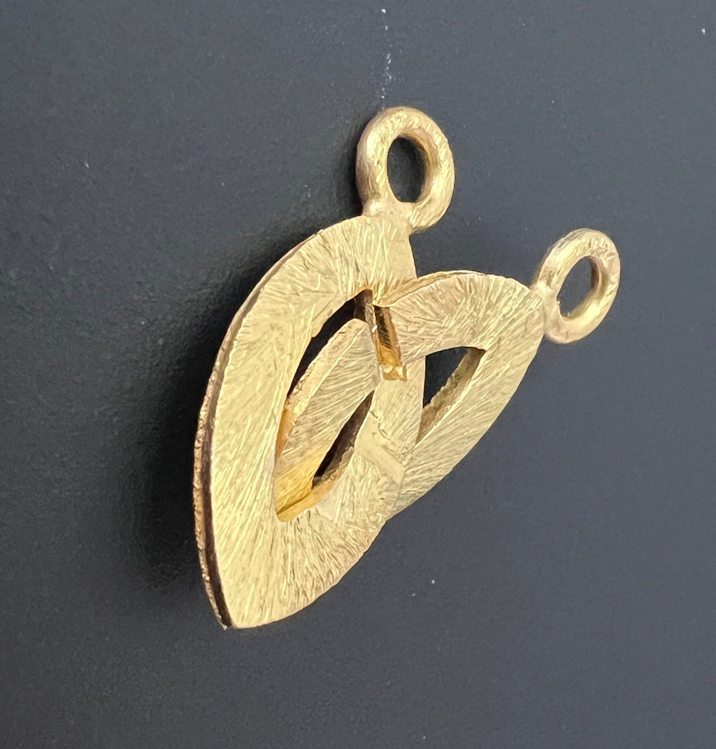 Spring ring clasp, gold-plated 925 silver, marquise-shaped, 21 × 10 mm | C5