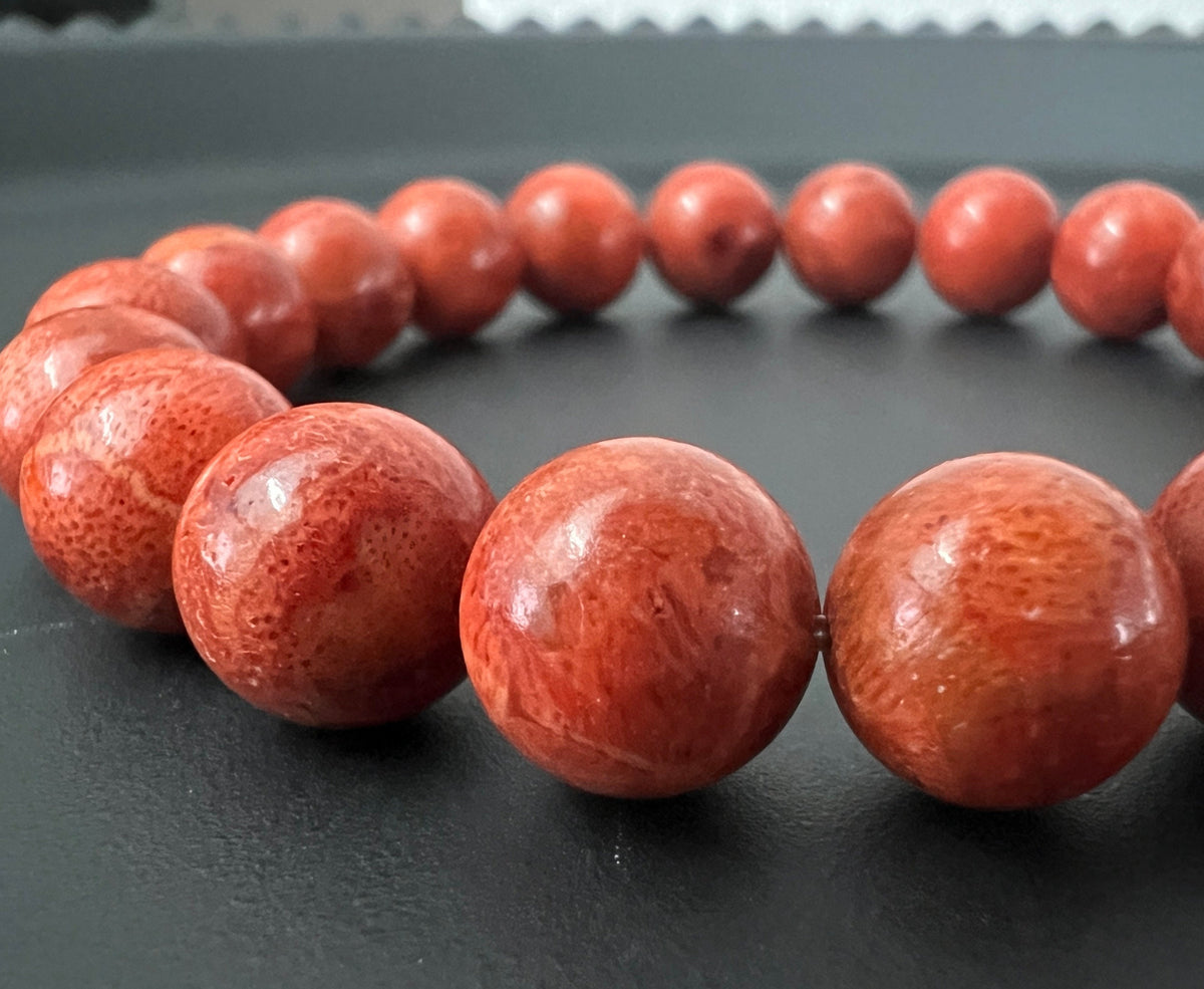 Armband Schaumkoralle, rot, 10 mm | S44