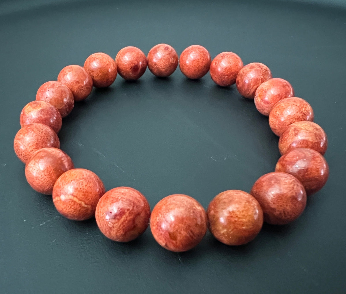 Armband Schaumkoralle, rot, 10 mm | S44
