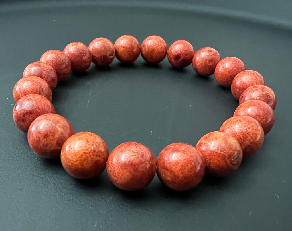 Armband Schaumkoralle, rot, 10 mm | S44