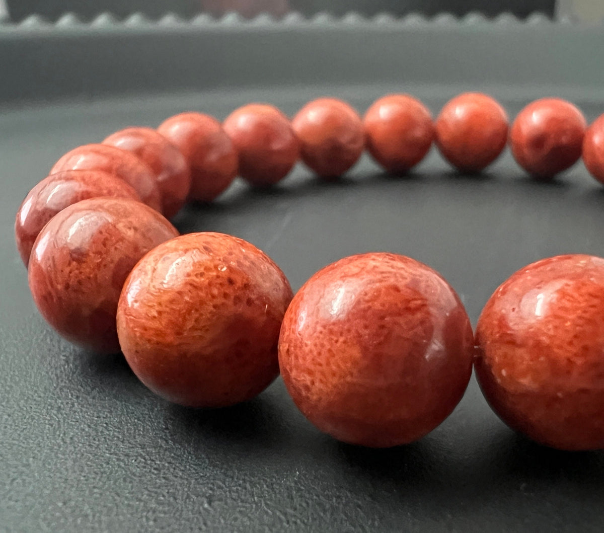 Armband Schaumkoralle, rot, 10 mm | S44