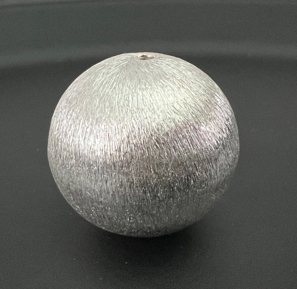 Kupfer Kugel, versilbert, gebürstet, 24 / 26 mm