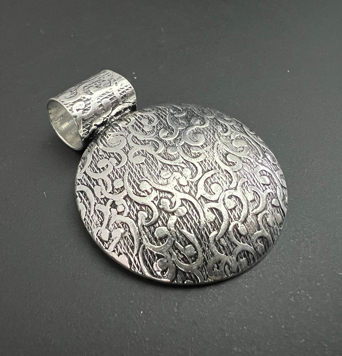 Anhänger Kupfer versilbert, geschwärzt, 40 × 30 mm | CU6