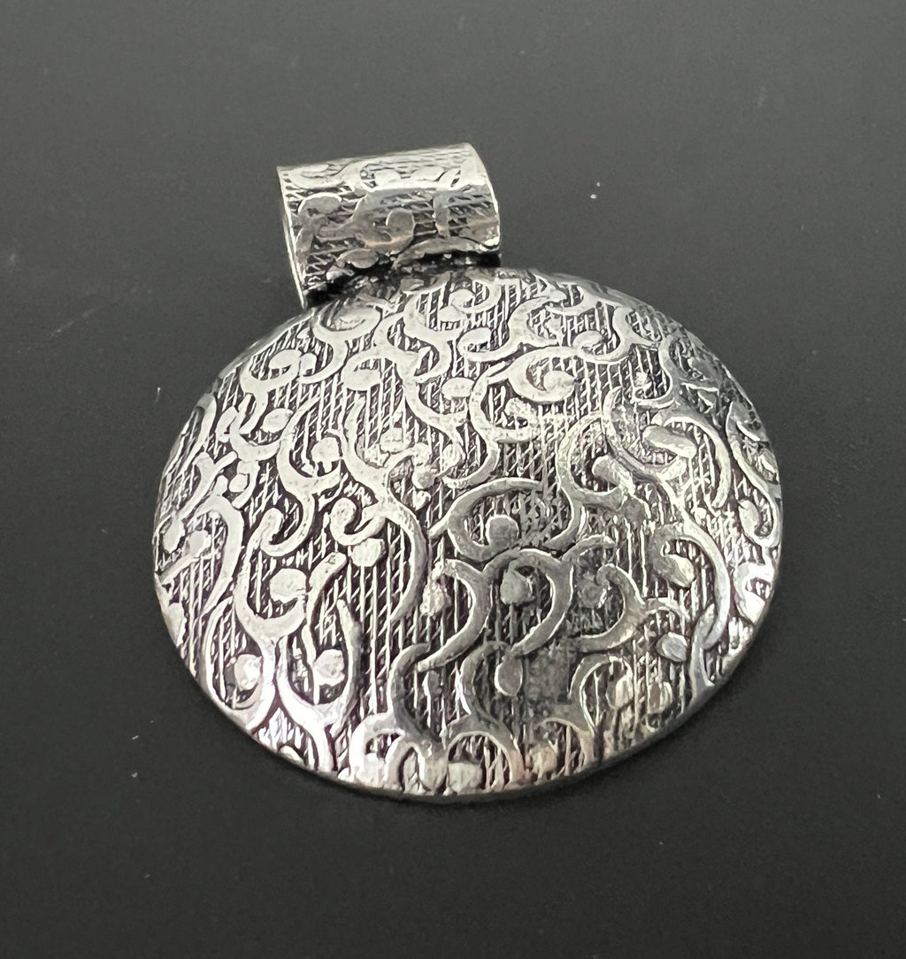 Pendant copper silver-plated, blackened, 40 × 30 mm | CU6