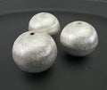 Kupfer Kugel, versilbert, gebürstet, 24 / 26 mm