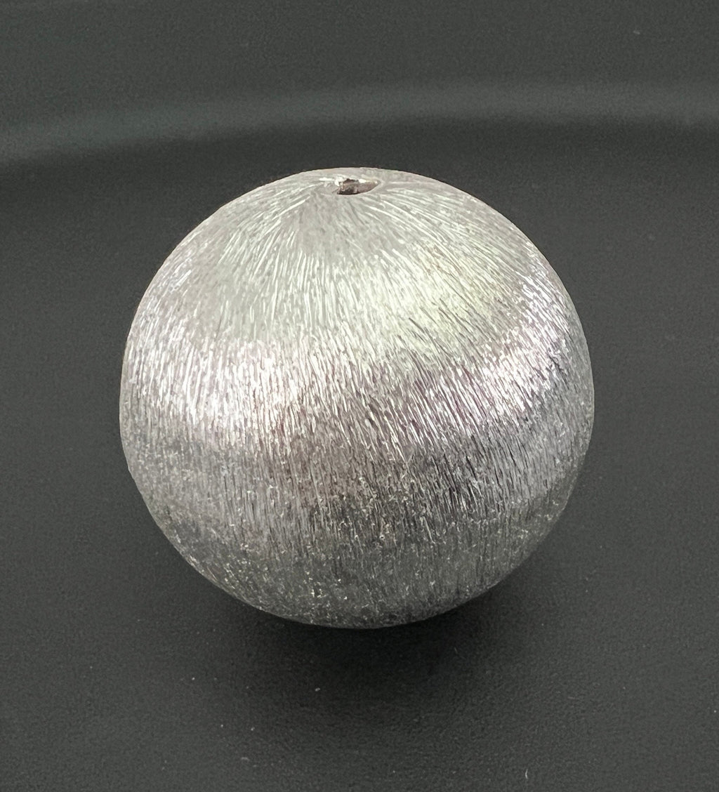 Kupfer Kugel, versilbert, gebürstet, 24 / 26 mm