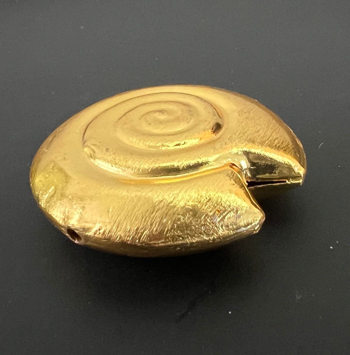 Kupfer Schnecke Perle, vergoldet, gebürstet, 40 mm | CU4