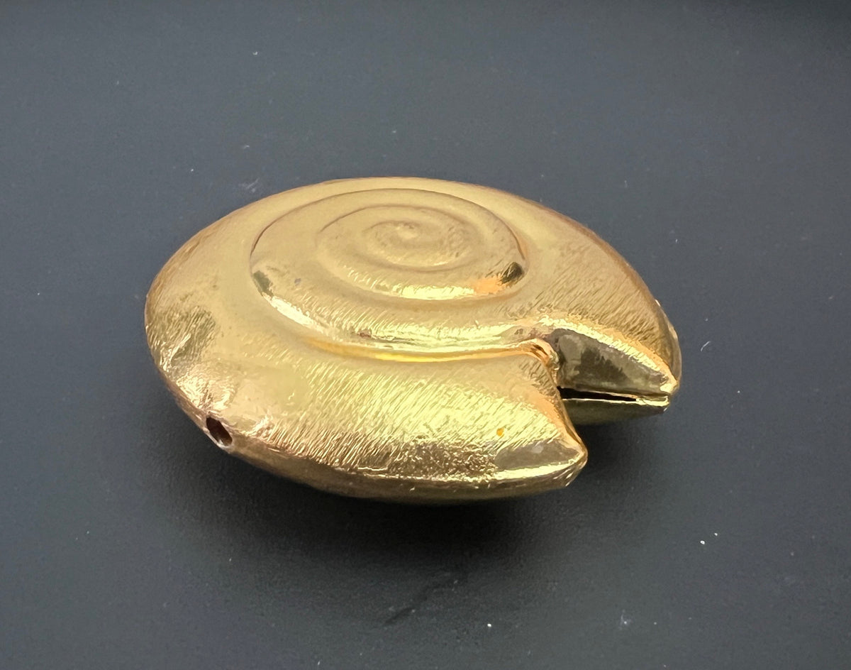 Kupfer Schnecke Perle, vergoldet, gebürstet, 40 mm | CU4