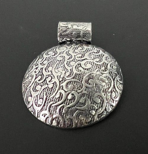 Anhänger Kupfer versilbert, geschwärzt, 40 × 30 mm | CU6