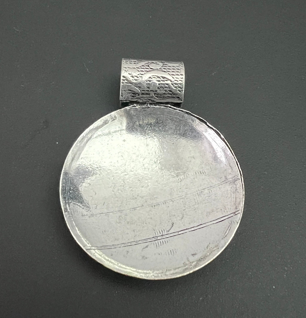 Pendant copper silver-plated, blackened, 40 × 30 mm | CU6