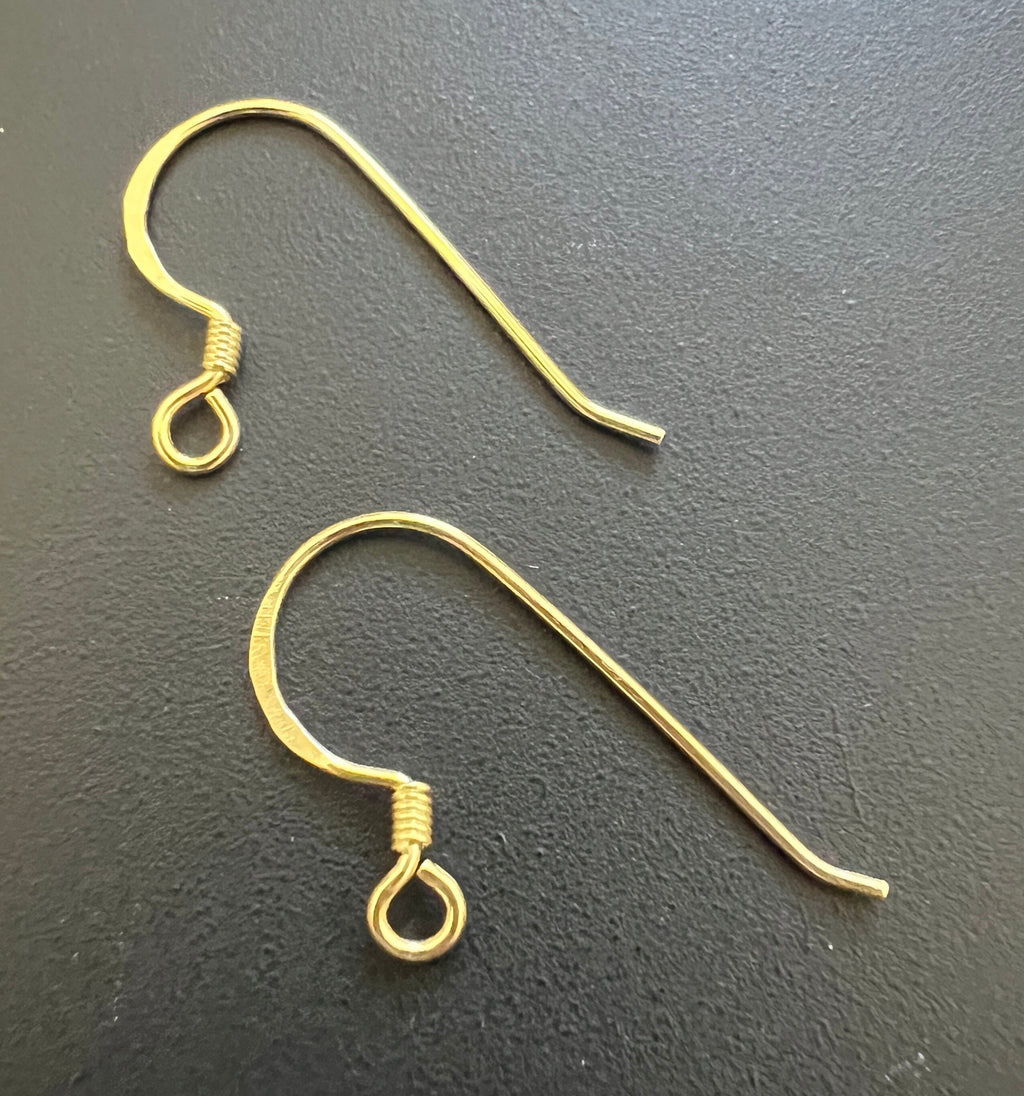 Ohrhaken vergoldetes 925-Silber, offene Öse, 25 × 14 mm | F42