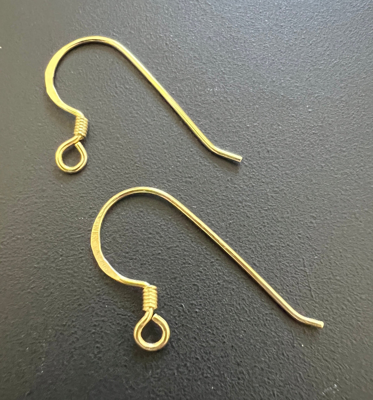 Ohrhaken vergoldetes 925-Silber, offene Öse, 25 × 14 mm | F42