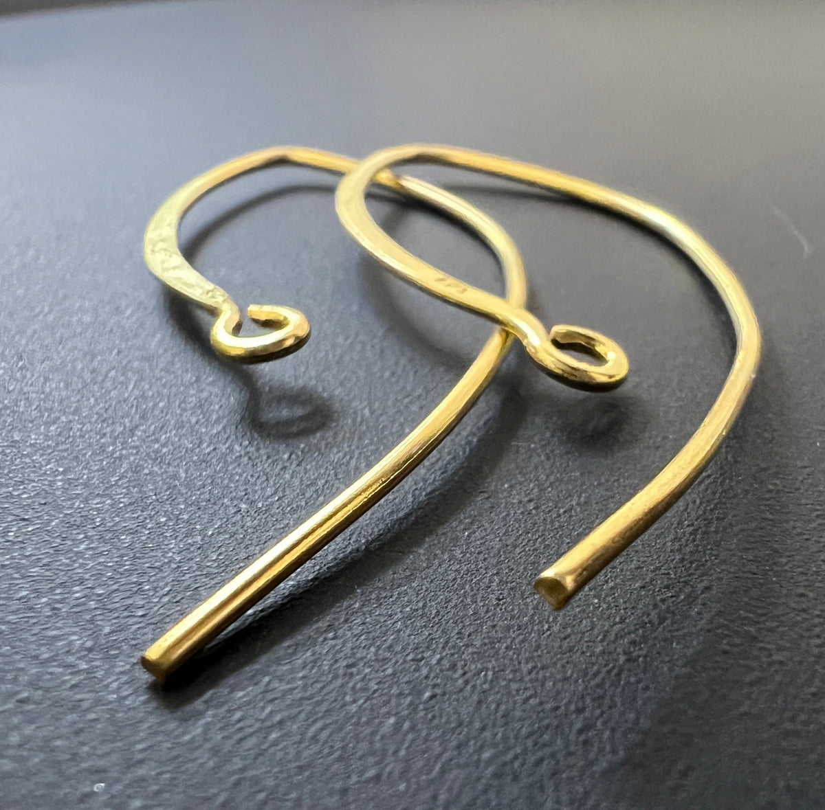 Ohrhaken vergoldetes 925-Silber, 43 × 19 mm, Draht 1 mm | F44