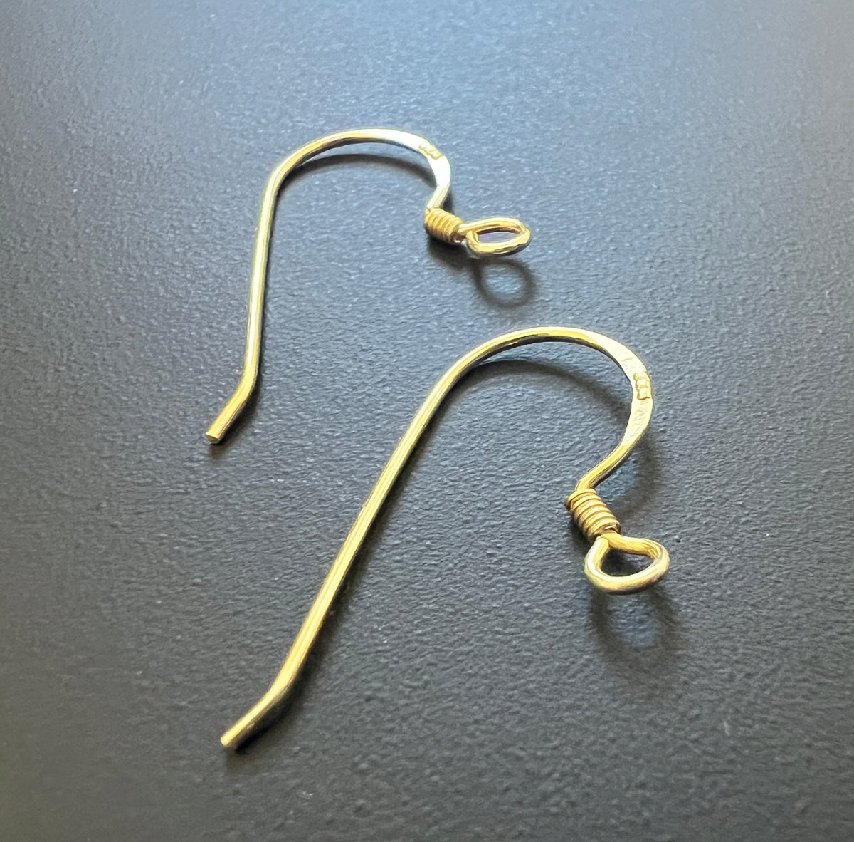 Ohrhaken vergoldetes 925-Silber, offene Öse, 25 × 14 mm | F42