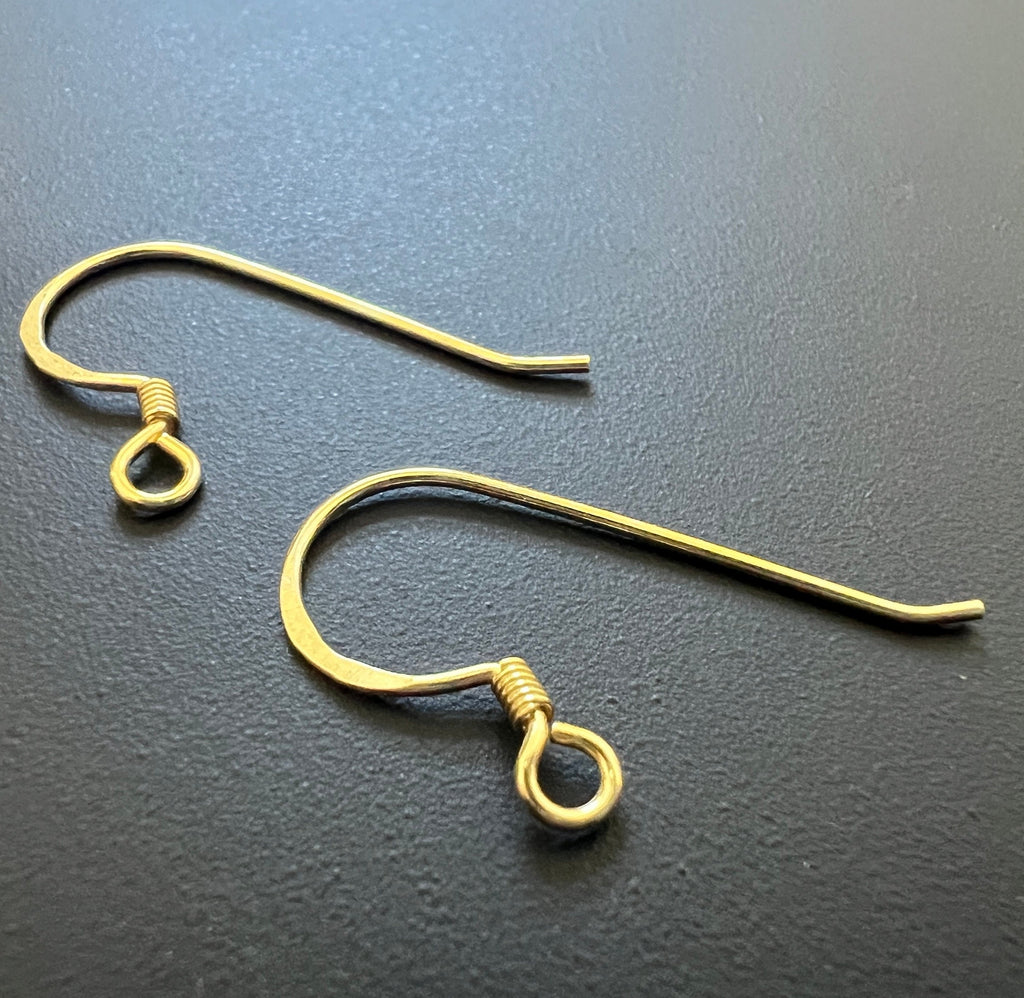 Ohrhaken vergoldetes 925-Silber, offene Öse, 25 × 14 mm | F42