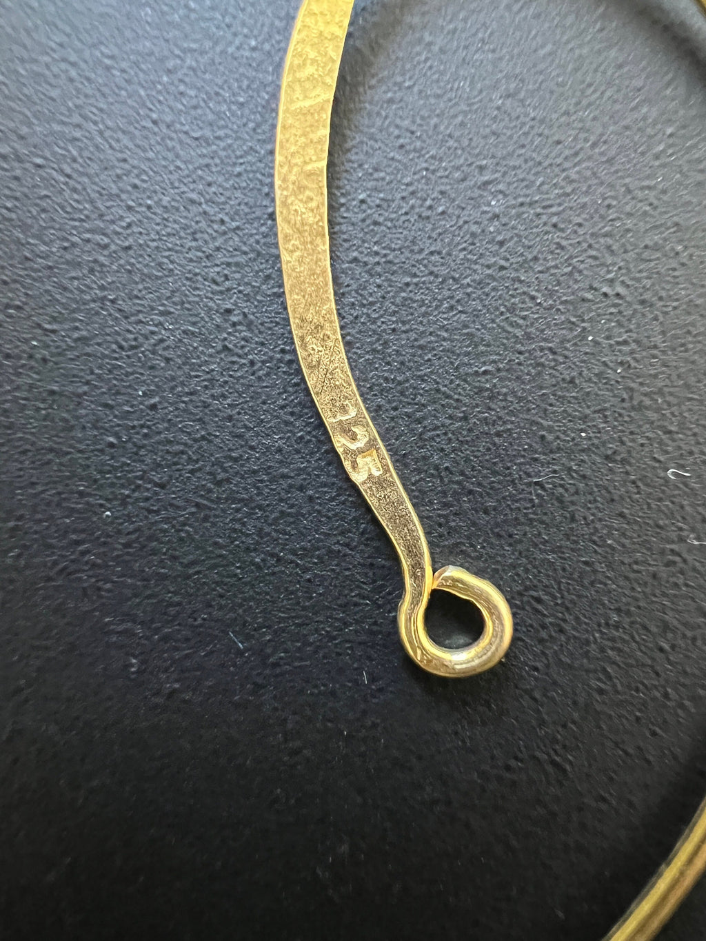 Ohrhaken vergoldetes 925-Silber, 43 × 19 mm, Draht 1 mm | F44