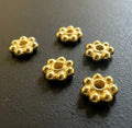 Flower pearl, 18k gold-plated 925 sterling silver, 5 mm | F43